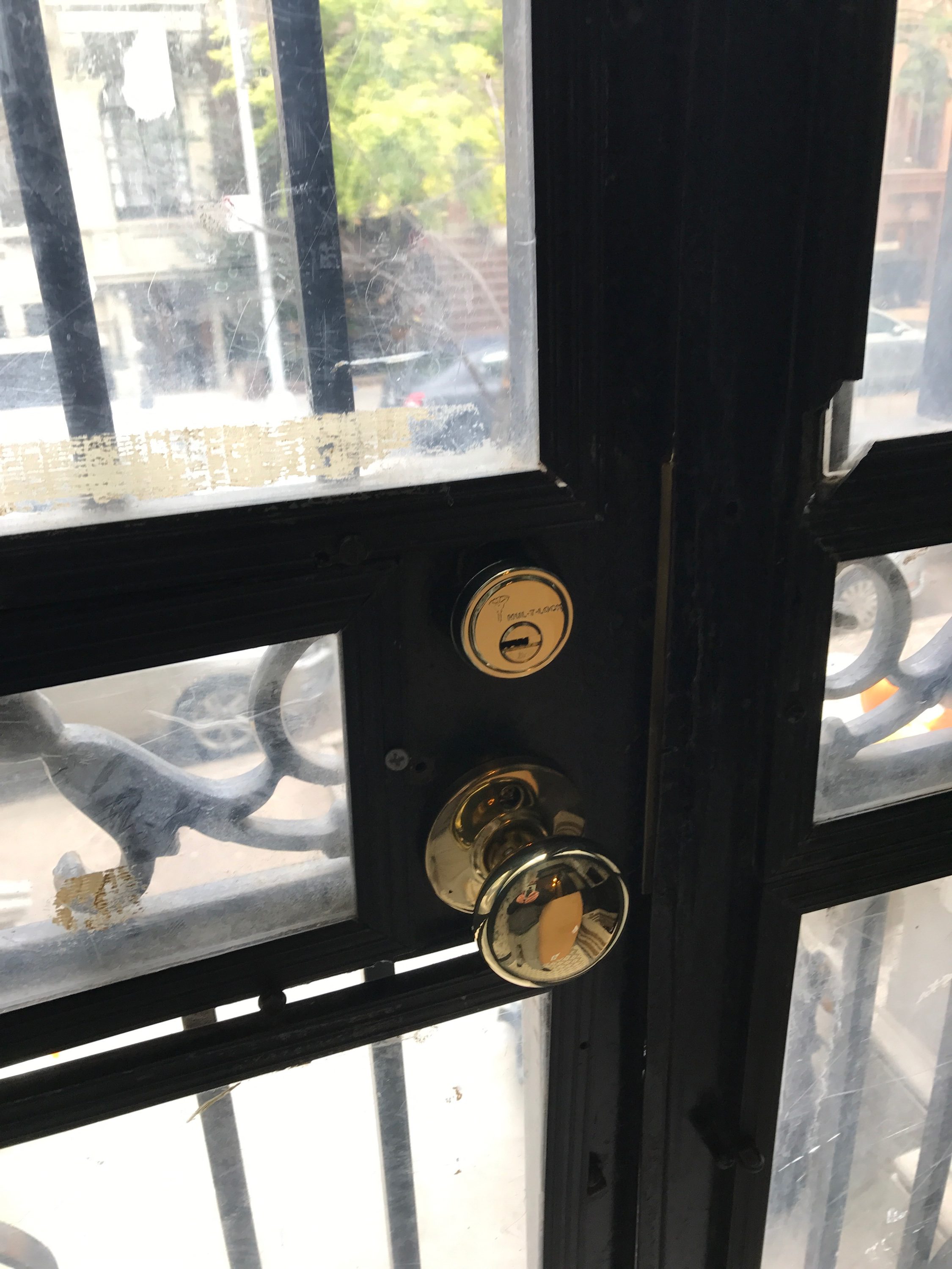 High security gate After frame and locks change