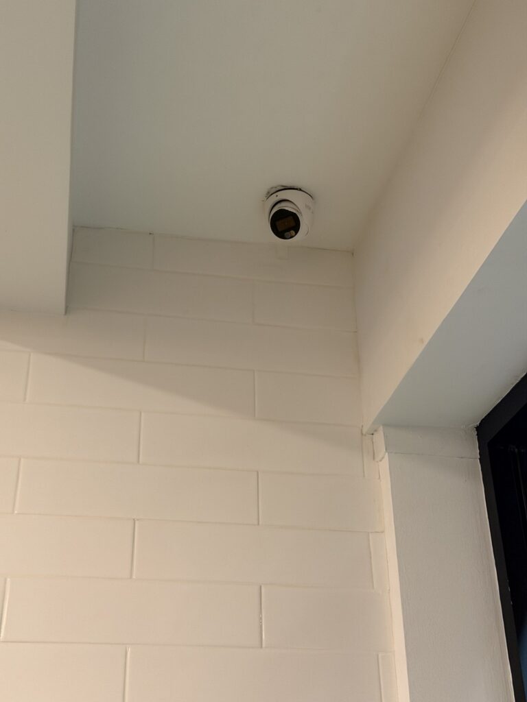 InVid dome security camera mounted at the ceiling, installed by Metro Local Locksmith on the Upper East Side, Manhattan